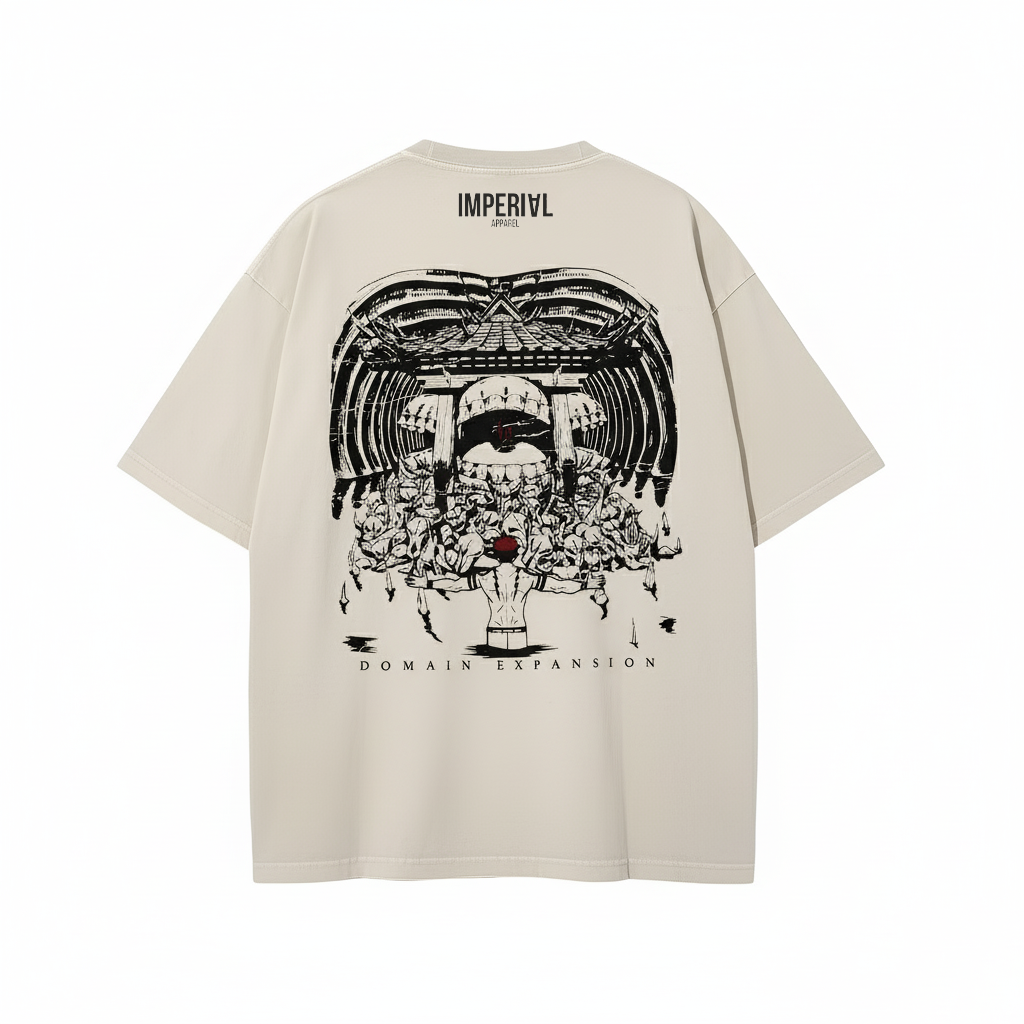Sukuna "DOMAIN EXPANSION" Tan T Shirt