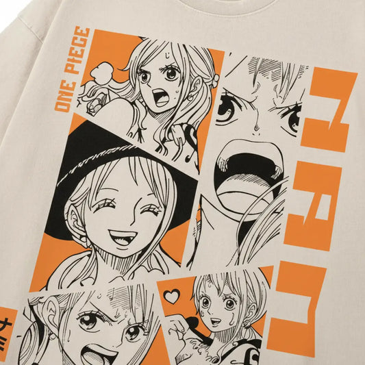 Nami Manga Panel Tan T Shirt