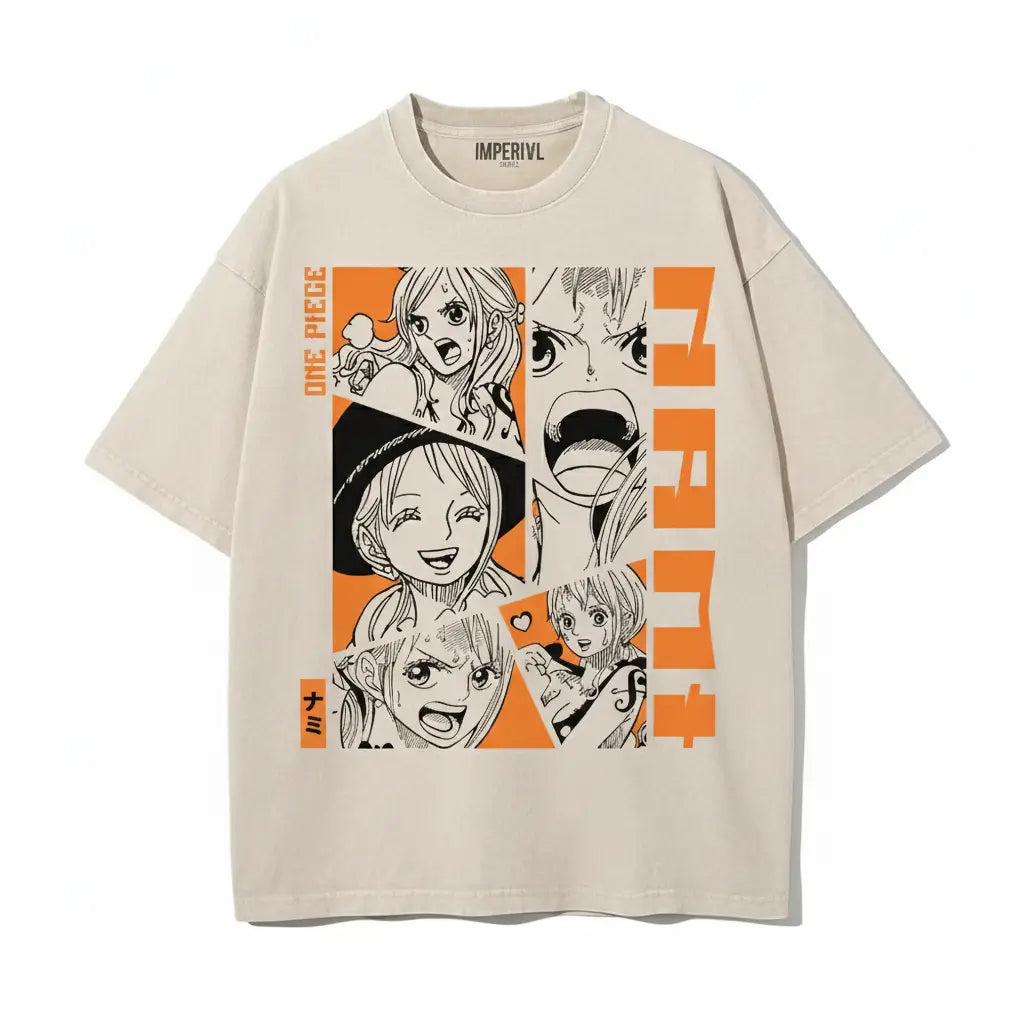 Nami Manga Panel Tan T Shirt