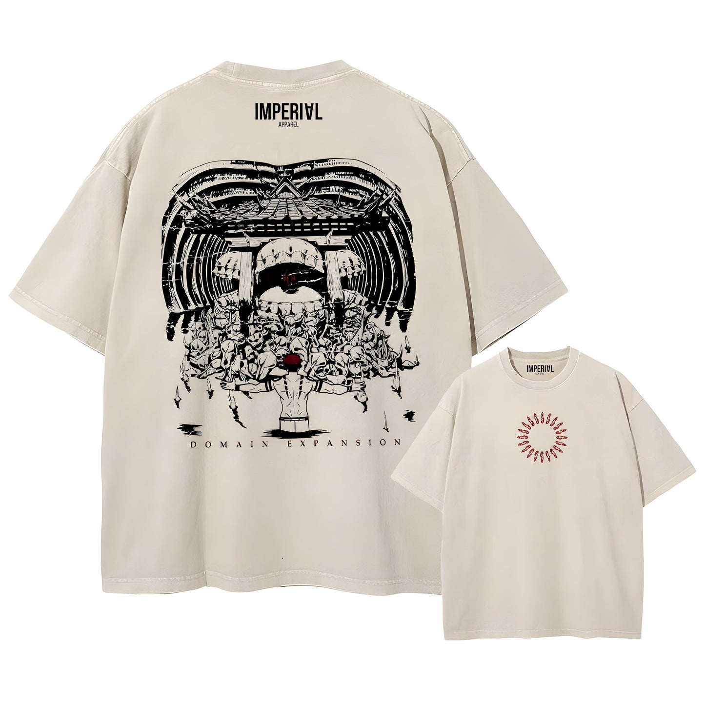 Sukuna "DOMAIN EXPANSION" Tan T Shirt