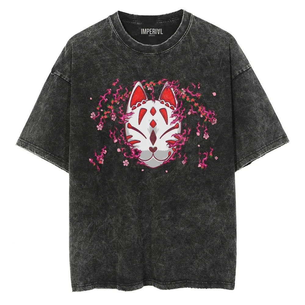 Kitsune Mask "NEZUKO" Vintage T Shirt